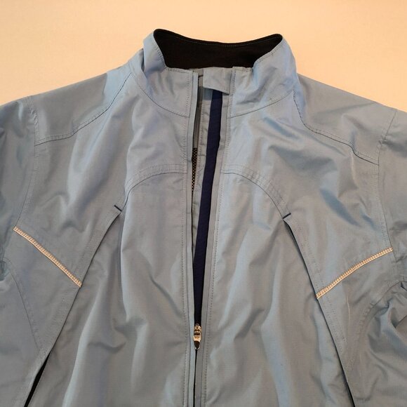 Asics Semi-Fitted Activewear Running/Hiking/Biking Zip Jacket Baby Blue Sz M - Picture 9 of 14